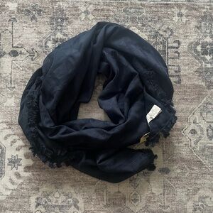 BNWT Vintage Abercrombie A&F Fitch Mesh Floral Pattern Navy Scarf